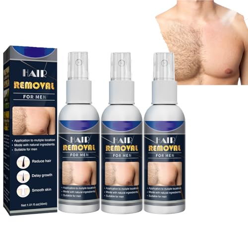 2024 New Junrinogin Semi-Permanent Hair Removal Spray,Schmerzfreies Haarentfernungsspray,Hair Inhibitor, Hair Stop Growth, Painless Hair Remover Men Women (3PC, B) von Generisch