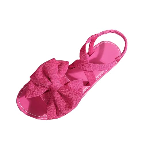 2025 Bequeme Damen-Sandalen, atmungsaktiv, flach, lässig, Strandschuhe für den täglichen Gebrauch, mit offenem Zehen-Design, leichte Sommerschuhe, kleine Wangen, Sandalen, Damen, Größe 40, hot pink von Generisch