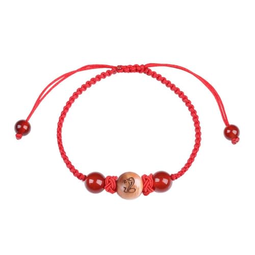 2025 Chinesische Schlangenjahr Armbänder, Verstellbare Holzperlen Schlange Rote Schnur Shui BH Reichtum Armband Neujahr Feng 2025 Chinesische Schlangenjahr Armbänder, Verstellbare Holzperlen Schlange Rote Schnur Shui BH Reichtum Armband Neujahr Feng von Generisch