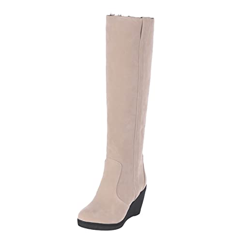 2025 Damen Flanschkleidung Mittlerer Keilabsatz High Heel Freizeit Warme Schneestiefel Arbeitsstiefel mit Reißverschluss, a, 38.5 EU 2025 Damen Flanschkleidung Mittlerer Keilabsatz High Heel Freizeit Warme Schneestiefel Arbeitsstiefel mit Reißverschluss, a, 38.5 EU von Generisch