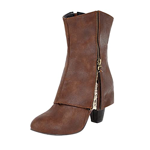 2025 Damen Herbst und Winter, modisch, hübsch, Retro-Stickerei, Stickgarn, dicker Absatz, spitzer Zehenbereich, bequem, nicht schleifende Füße in den Stiefeln, High Heels, Kleid Stiefel, braun, 37.5 2025 Damen Herbst und Winter, modisch, hübsch, Retro-Stickerei, Stickgarn, dicker Absatz, spitzer Zehenbereich, bequem, nicht schleifende Füße in den Stiefeln, High Heels, Kleid Stiefel, braun, 37.5 von Generisch