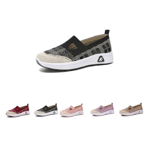 2025 Damen Orthopädische Wanderschuhe Atmungsaktive Mesh Sneaker Anti-Rutsch Unterstützung Trainingsschuhe, Schwarz , 37 EU 2025 Damen Orthopädische Wanderschuhe Atmungsaktive Mesh Sneaker Anti-Rutsch Unterstützung Trainingsschuhe, Schwarz , 37 EU von Generisch