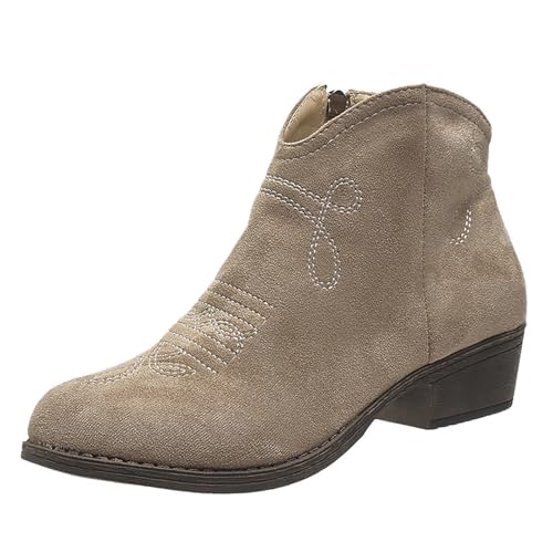 2025 Damenstiefel, quadratischer Absatz, modisch, hautfarben, kurz, bequem, dicker Absatz, Wildleder, kurz, hellbraun, khaki, 37 EU 2025 Damenstiefel, quadratischer Absatz, modisch, hautfarben, kurz, bequem, dicker Absatz, Wildleder, kurz, hellbraun, khaki, 37 EU von Generisch