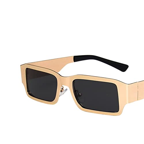 2025 Designer Metall Quadratische Hip Hop Mode Sonnenbrille für Männer und Frauen Outdoor (Farbe: B, Größe: 1) von Generisch