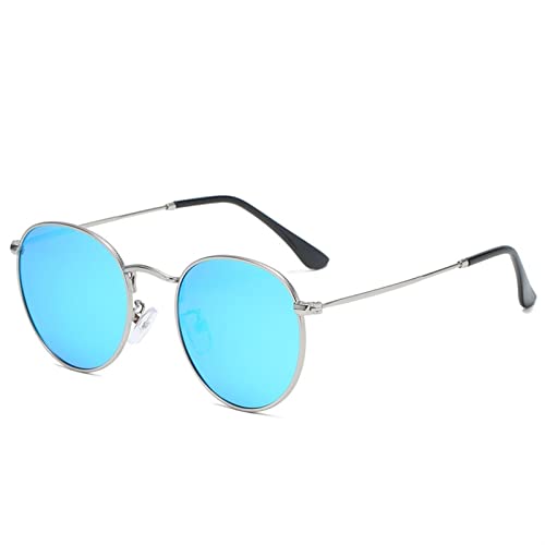 2025 Designer Retro Polarisierte Metall Runde Sonnenbrille Herren und Damen Outdoor Street Beach Sport Schattierung (Farbe: E, Größe: M) von Generisch