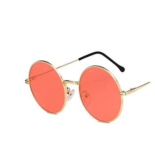 2025 Designer Runde Metall Retro Mode Dekorative Sonnenbrille Herren und Damen Outdoor Urlaub Strand Sonnenbrille (Farbe: E, Größe: 1) von Generisch