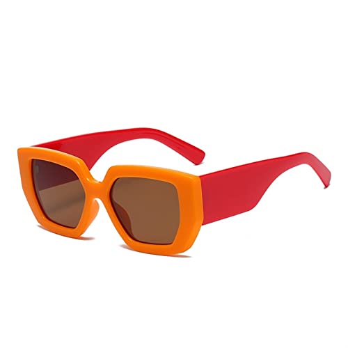 2025 Designer-Sonnenbrille, quadratisch, Retro-Sonnenschutz, Outdoor-Urlaubsbrille für Männer und Frauen, Straßenschießen (Farbe: A, Größe: Medium), g, Einheitsgröße von Generisch