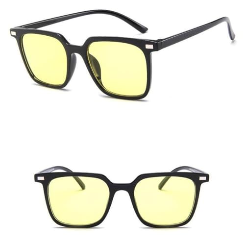 2025 Designer-Sonnenbrille für Damen und Herren, modische trendige Form für Damen, Vintage-Retro-Sonnenbrille für Damen, Schwarz / Gelb 2025 Designer-Sonnenbrille für Damen und Herren, modische trendige Form für Damen, Vintage-Retro-Sonnenbrille für Damen, Schwarz / Gelb von Generisch