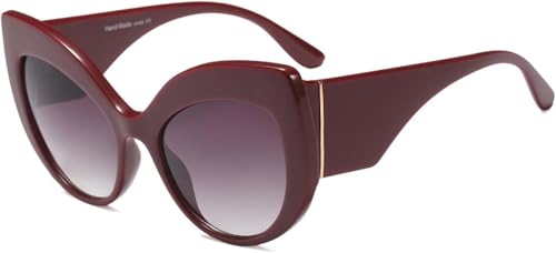 2025 Designer-Sonnenbrille mit großem Rahmen, für Herren und Damen, für den Außenbereich, Urlaub, dekorative Brille (Farbe: D, Größe: Medium) von Generisch