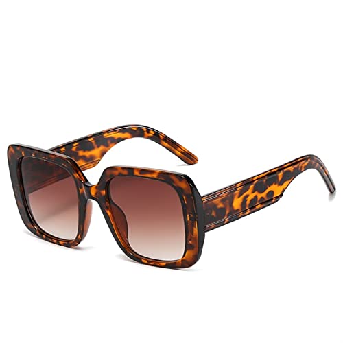 2025 Designer-Sonnenbrille mit großem Rahmen, quadratisch, für Herren und Damen, Outdoor, Urlaub, Strandbrille (Farbe: I, Größe: Medium), B, Einheitsgröße von Generisch