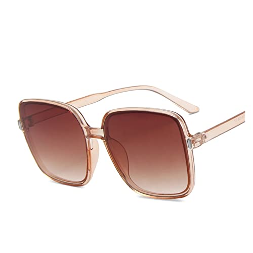 2025 Designer-Sonnenbrille mit großem Rahmen, quadratisch, für Männer und Frauen, Outdoor-Urlaubsbrille (Farbe: G, Größe: Medium), D, Einheitsgröße von Generisch