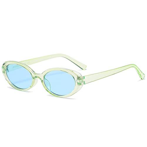 2025 Designer-Sonnenbrille mit kleinem Rahmen, ovale Sonnenbrille für Herren und Damen, Urlaub, Strand, Straßenbrille (Farbe: D, Größe: Medium), D, Einheitsgröße von Generisch