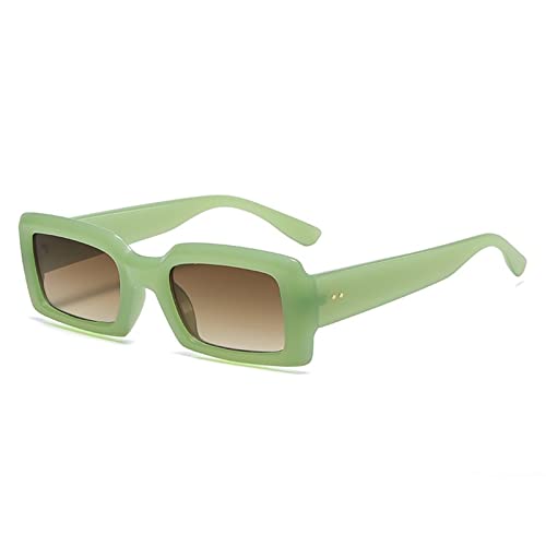 2025 Designer-Sonnenbrille mit rechteckigem kleinem Rahmen für Herren und Damen (Farbe: B, Größe: 1), C, Einheitsgröße von Generisch