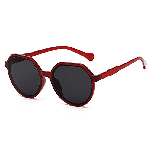 2025 Designer-Sonnenbrille mit rundem Rahmen, Retro-Sonnenbrille für Männer und Frauen, Outdoor-Urlaub, Fahrbrille (Farbe: A, Größe: Medium), e, Einheitsgröße von Generisch