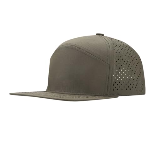2025 - Herren-Baseballkappe mit Flacher Krempe, verstellbare Performance-Snapback-Mütze, perforierte Kappe Flyers Cap (Green, One Size) von Generisch