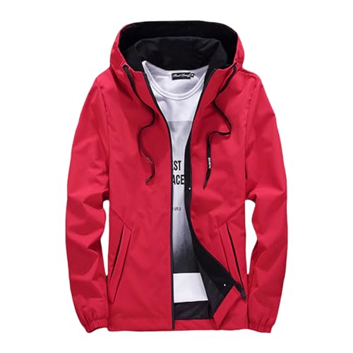 2025 Herren Leichte Softshell Jacke - Herren Outdoor Hooded Jacket Outdoorjacke Herren Wasserdicht Wanderjacke Herren Lederjacke Herbst-Winter Abnehmbarer Hut Baggy Outdoorjacke Bequeme von Generisch