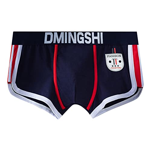 2025 - Herren-Unterwäsche-Boxershorts Weiche, Bequeme Unterwäsche aus Baumwolle und Viskose Foto Boxershorts Herren (Navy, XXXL) von Generisch
