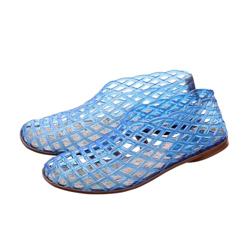 2025 Jelly Mesh Ballett-Ballerina für Damen und Erwachsene, hohl, durchsichtig, Strand-Ballett, niedriger Absatz, bequem, Sommer, Schlupfschuhe, Absatzschuhe mit Riemen, blau, 36.5 EU 2025 Jelly Mesh Ballett-Ballerina für Damen und Erwachsene, hohl, durchsichtig, Strand-Ballett, niedriger Absatz, bequem, Sommer, Schlupfschuhe, Absatzschuhe mit Riemen, blau, 36.5 EU von Generisch