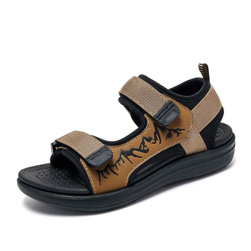 2025 Jungensandalen für den Sommer, bequeme und langlebige Schuhe für Jungen im Alter von 5 bis 13 Jahren, vielseitig, lässig, für den täglichen Gebrauch, festes Design, Hausschuhe, Größe L, braun, 7 2025 Jungensandalen für den Sommer, bequeme und langlebige Schuhe für Jungen im Alter von 5 bis 13 Jahren, vielseitig, lässig, für den täglichen Gebrauch, festes Design, Hausschuhe, Größe L, braun, 7 von Generisch