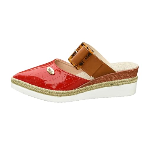 2025 Keilabsatzschuhe für Damen, elegant, Leder, bequem, Espadrilles, geschlossene Vorderseite, rutschfest, elastisch, Slingback-Sandalen 2025, Sommer, Freizeit, Urlaub, Reise, Sandalen mit Riemen 2025 Keilabsatzschuhe für Damen, elegant, Leder, bequem, Espadrilles, geschlossene Vorderseite, rutschfest, elastisch, Slingback-Sandalen 2025, Sommer, Freizeit, Urlaub, Reise, Sandalen mit Riemen von Generisch