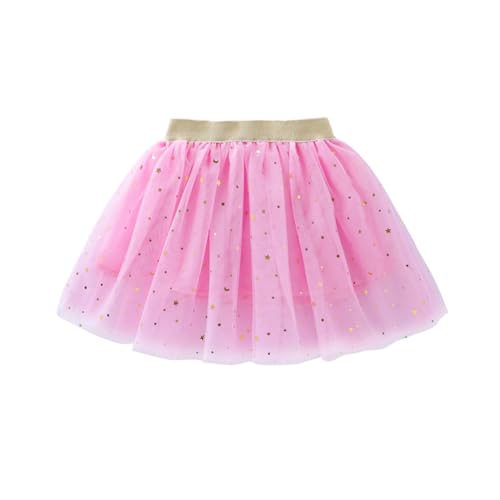 2025 - Kinder-Tüll-Tutu-Rock mit Glitzerdruck, Stern-Prinzessin-Partyrock für Mädchen von 1 bis 10 Jahren Baby Shorts Mädchen 68 Sommer Set (3-4 Years) von Generisch
