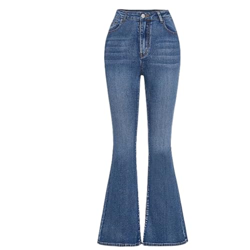 2025 Mädchen Jeans mit Schlaghose elastisch Jeanshose Kinderkleidung Größe 5-14 Jahre Kinder Hose Für Mädchen Sommer (Dark Blue 13-14 Years) von Generisch