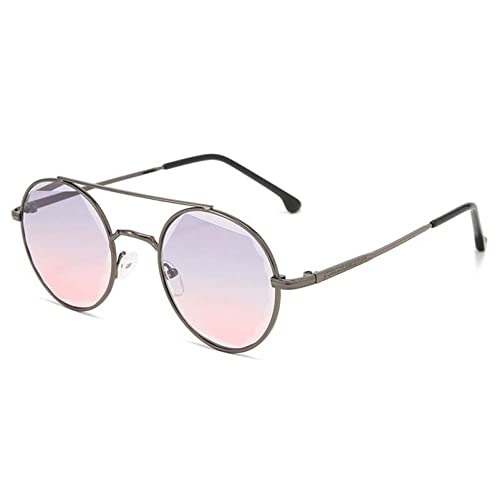 2025 Neue Retro-Sonnenbrille mit rundem Rahmen für Männer und Frauen, Outdoor-Straßenschießen, Urlaub, Strandbrille (Farbe: E, Größe: Medium), B, Einheitsgröße von Generisch