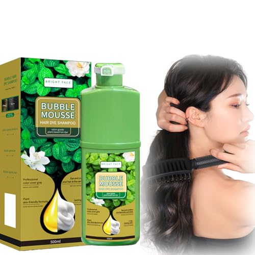 2025 New Long-Lasting Plant-Based Foam Hair Dye, Bubble Hair Dye Shampoo, Natural Bubble Plant Hair Dye, Pure Plant Extract for Grey Hair Color Bubble Dye, for Women Men (Natural Black) von Generisch
