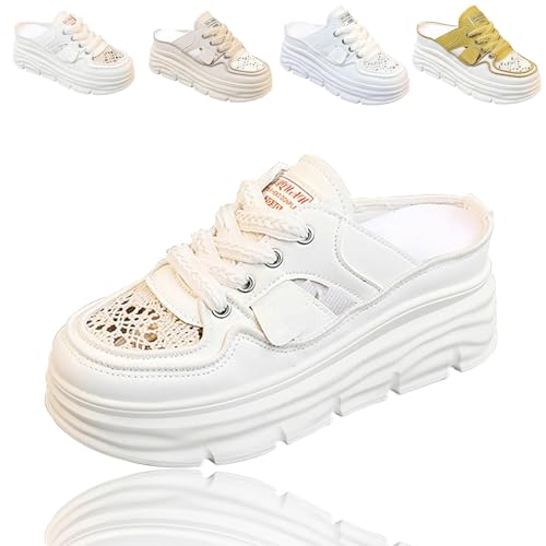 2025 New Women's Slip on Platform Sneakers Mule Shoes Casual Clogs with Cutout Design Comfortable Breathable for Walking Work Travel (1PCS/A,42) von Generisch