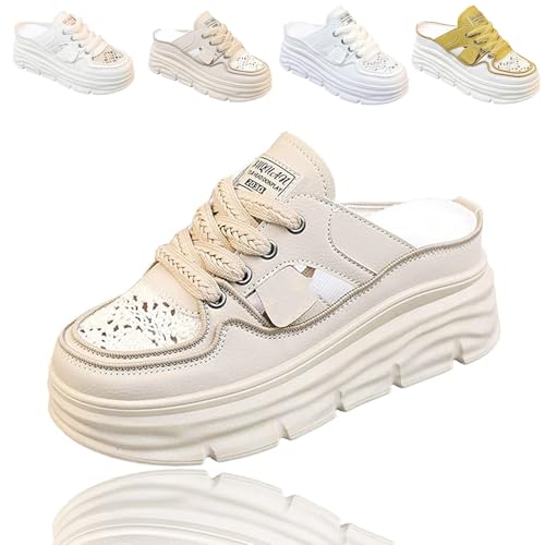 2025 New Women's Slip on Platform Sneakers Mule Shoes Casual Clogs with Cutout Design Comfortable Breathable for Walking Work Travel (1PCS/B,37) von Generisch