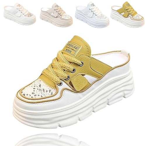 2025 New Women's Slip on Platform Sneakers Mule Shoes Casual Clogs with Cutout Design Comfortable Breathable for Walking Work Travel (1PCS/D,42) von Generisch