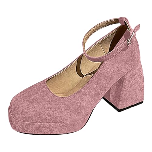 2025 Oktoberfest Outfit Frauen Chunky Block High Heel Square Toe Mary Jane Schnalle Party Kleid Schuhe High Heel Schuhe für Braut, rose, 38.5 EU 2025 Oktoberfest Outfit Frauen Chunky Block High Heel Square Toe Mary Jane Schnalle Party Kleid Schuhe High Heel Schuhe für Braut, rose, 38.5 EU von Generisch