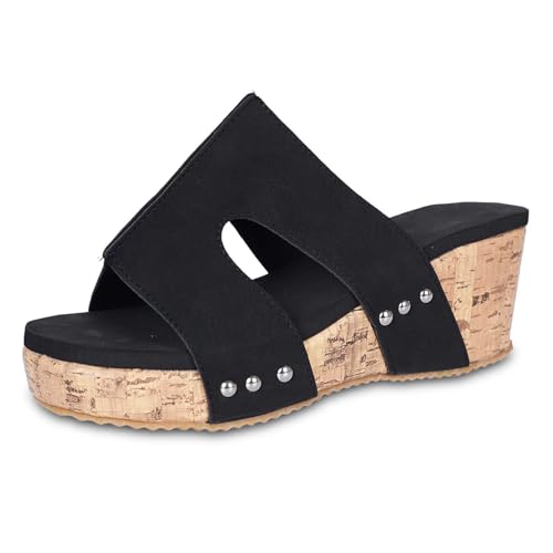 2025 lässige Damen-Sandalen zum Hineinschlüpfen, offener Zehenbereich, Keilabsatz, Plateauschuhe, Frühling, Sommer, Alltag, mit Shorts, Jeans, Hosen, Komfort und Schuhe für Damen, Schwarz , 38 EU 2025 lässige Damen-Sandalen zum Hineinschlüpfen, offener Zehenbereich, Keilabsatz, Plateauschuhe, Frühling, Sommer, Alltag, mit Shorts, Jeans, Hosen, Komfort und Schuhe für Damen, Schwarz , 38 EU von Generisch