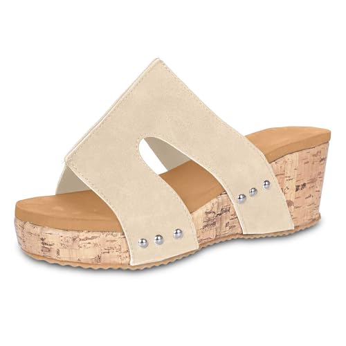 2025 lässige Damen-Sandalen zum Hineinschlüpfen, offener Zehenbereich, Keilabsatz, Plateauschuhe, Frühling, Sommer, Alltag, mit Shorts, Jeans, Hosen, Komfort und Schuhe für Damen, beige, 38 EU 2025 lässige Damen-Sandalen zum Hineinschlüpfen, offener Zehenbereich, Keilabsatz, Plateauschuhe, Frühling, Sommer, Alltag, mit Shorts, Jeans, Hosen, Komfort und Schuhe für Damen, beige, 38 EU von Generisch