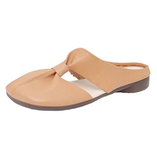 2025 modische Damen-Halbschuhe, Leder, einfarbig, weiche Sohle, flache Freizeitschuhe, Sandalen, khaki, 37.5 EU 2025 modische Damen-Halbschuhe, Leder, einfarbig, weiche Sohle, flache Freizeitschuhe, Sandalen, khaki, 37.5 EU von Generisch