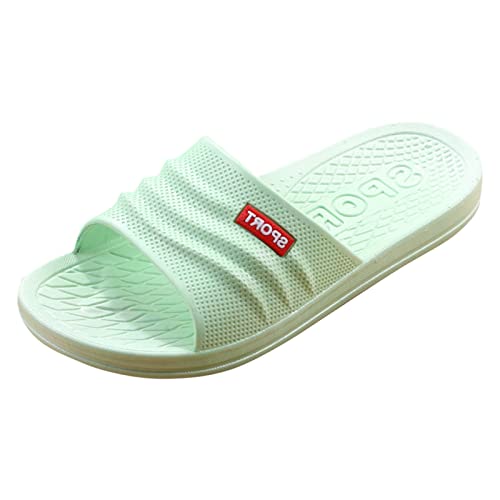 2026 Damen Paar Schuhe rutschfeste Open Toe Hausschuhe Sommer Home Badezimmer Plateau Hausschuhe Damen Schuhe Frühjahr (Green, 37) von Generisch