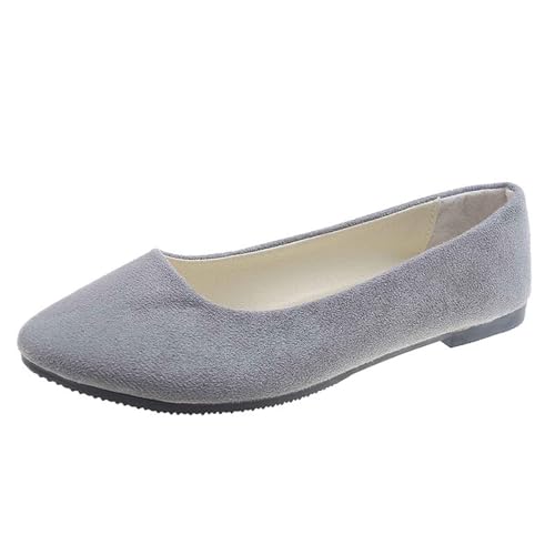 2026 Freizeitschuhe für Damen. Bequeme Slipper für jeden Perfekt zum Entspannen Ausflüge. Wildlederdesign mit geschlossener Spitze Ferse. Vielseitig alle Sneaker Schuhe Damen (Grey, 37) von Generisch