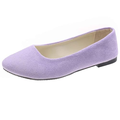 2026 Freizeitschuhe für Damen. Bequeme Slipper für jeden Perfekt zum Entspannen Ausflüge. Wildlederdesign mit geschlossener Spitze Ferse. Vielseitig alle Sneaker Schuhe Damen (Purple, 36) von Generisch