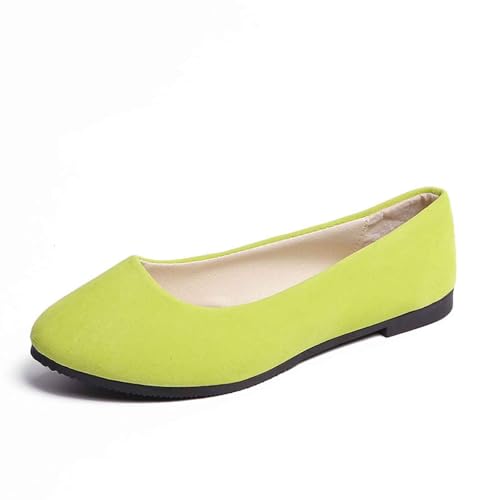 2026 Freizeitschuhe für Damen. Bequeme Slipper für jeden Perfekt zum Entspannen Ausflüge. Wildlederdesign mit geschlossener Spitze Ferse. Vielseitig alle Sneaker Schuhe Damen (Yellow, 35) von Generisch