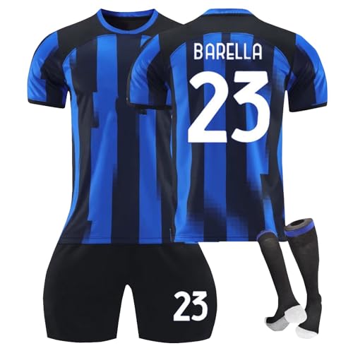 23/24 Inter Mailand Trikot Neue Saison Fußballtrikots Shorts Socken Set für Kinder und Erwachsene, Inter-Milan Hause/Auswärts Fussball Trikots für Jungen Herren von Generisch