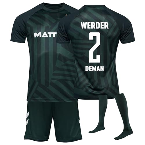 23/24 Werder Bremen Hause/Auswärts Fußball Trikots Shorts Socken Set für Kinder/Erwachsene, Werder Bremen Trikot, Fussball Jersey Trainingsanzug Herren Jungen von Generisch