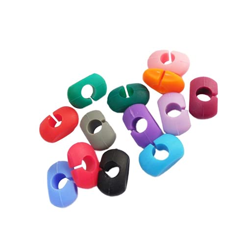 24 Stück Silikon-Weinglas-Markierer, Weinglas-Erkenner, Tassen-Unterscheider für Zuhause, Party, Bankett, verschiedene Farben von Generisch