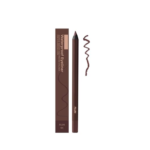 24-Stunden-wasserdichte Eyeliner, weiches und langlebiges Make-up, hochwertiger Stift, der Tüchern widersteht, 2025 Tersopic Gleit Eyeliner (Pflaumenfarbe, 1pc) von Generisch