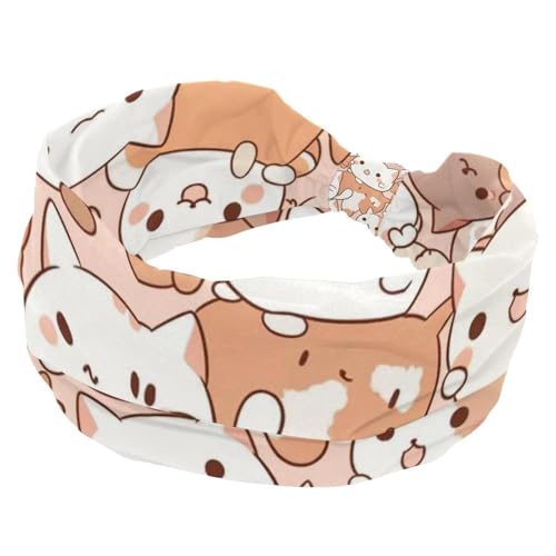 266 Stirnbänder für Damen, rutschfest, elastisch, Sport-Haarbänder für Damen, weiches Stoff-Stirnband für Workout, Yoga, modisches Haarzubehör, niedliches Cartoon-Kätzchen, 1 Stück 266 Stirnbänder für Damen, rutschfest, elastisch, Sport-Haarbänder für Damen, weiches Stoff-Stirnband für Workout, Yoga, modisches Haarzubehör, niedliches Cartoon-Kätzchen, 1 Stück von Generisch