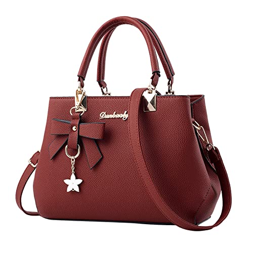 27 Tote Tote Bag Fashion Handtaschen Damen Geldbörse Satchel Schultertaschen Tote Ledertasche für Damen, rot, Einheitsgröße 27 Tote Tote Bag Fashion Handtaschen Damen Geldbörse Satchel Schultertaschen Tote Ledertasche für Damen, rot, Einheitsgröße von Generisch