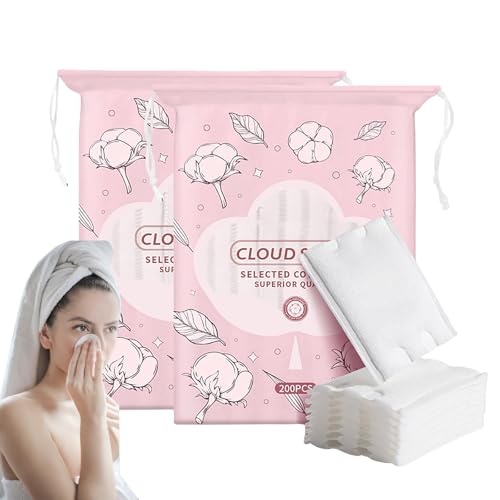 2PC Einweggesichtsreinigungstücher,Packung von 200 trockenen Tüchern aus reiner Baumwolle,Baby- und Make-up-Tücher,Beseitigen Sie Gesichtsschmutz und schweres Make-up von Generisch