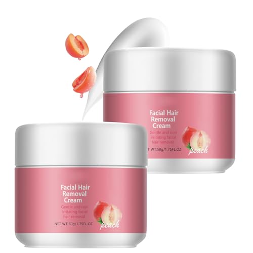 2PCS Hairerase Haarentfernung Gesicht Creme, Gesichtshaarentferner Für Frauen,Sichtbar Glatte Haut, Leicht Aufzutragen, Wirksame Skin Enthaarungscreme,Schmerzfreie, Für Oberlippe, Wangen & Augenbrauen von Generisch