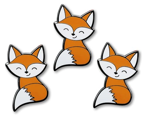 Generisch 3 Count Emaille-Pin Fuchs Orange Anstecker von Generisch