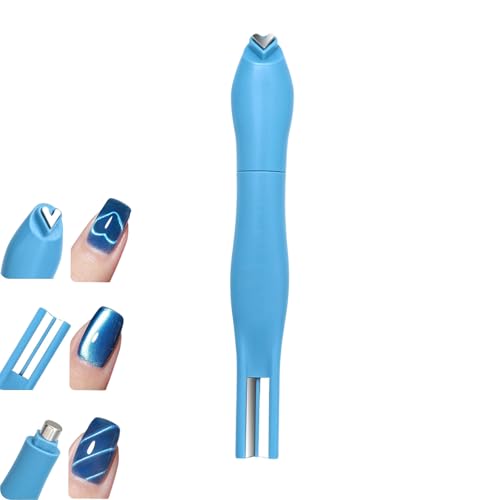 3-In-1 Heart Shape Round Line Shape Nail Art Magnet Pen,2025 New Magnetic Nail Art Tool, Heart,Round & Line Shapes for Cat Eye Gel Polish,for Diy & Salon Use (blue) von Generisch