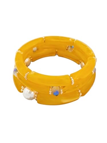 3 Stück Acryl Perlen Armbänder Set - Mehrschichtige stapelbare Armbänder für modische Frauenarmbänder, Einheitsgröße 3 Stück Acryl Perlen Armbänder Set - Mehrschichtige stapelbare Armbänder für modische Frauenarmbänder, Einheitsgröße von Generisch